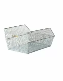 Cesto Trasero BASIL Cento Fijo Malla Acero Plata 45x31x21 Cm