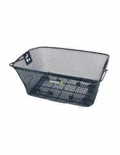 Cesto Trasero BASIL Como Malla Acero Con Asa Negro 41x31x20 Cm